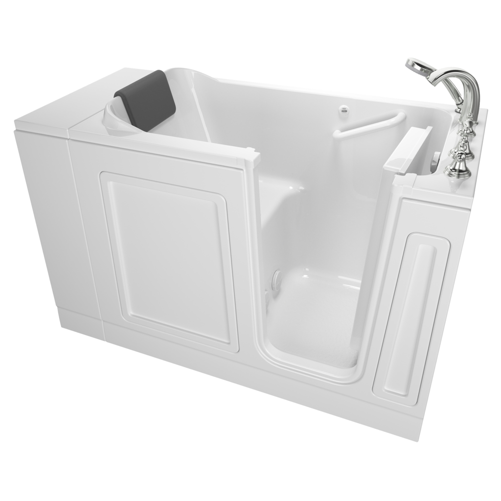 Baignoire à porte avec système de trempage en acrylique de la série Luxury, 28 x 48 pouces - Vidange à droite avec robinet